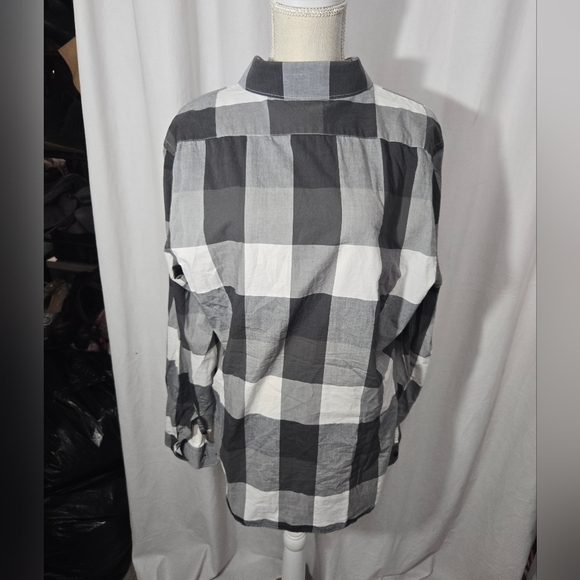 Men's Express Ultra Slim Checkered Button Down Shirt Sz Large - Picture 5 of 7